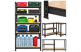 Regał metalowy magazynowy – 5 półek – 180×90×40 cm – nośność 1000 kg