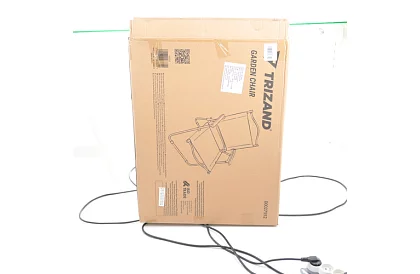 Fotel ogrodowy składany czarny – nośność 120 kg