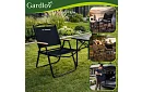 Fotel ogrodowy składany czarny – nośność 120 kg