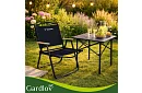 Fotel ogrodowy składany czarny – nośność 120 kg
