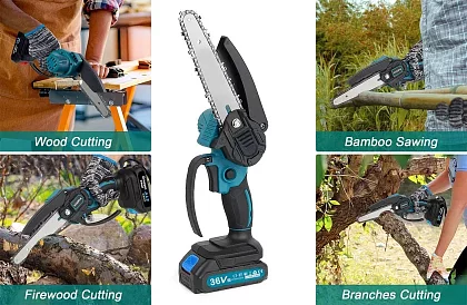 Akumulatorowa piła łańcuchowa DS36 + 2 akumulatory + 2 łańcuchy