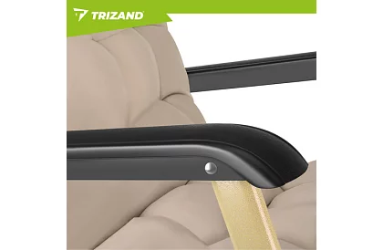 Składane leżaki ogrodowe 3 w 1 z poduszką - beżowe