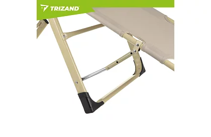 Składane leżaki ogrodowe 3 w 1 z poduszką - beżowe