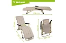Składane leżaki ogrodowe 3 w 1 z poduszką - beżowe