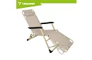 Składane leżaki ogrodowe 3 w 1 z poduszką - beżowe