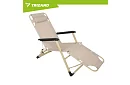 Składane leżaki ogrodowe 3 w 1 z poduszką - beżowe