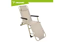 Składane leżaki ogrodowe 3 w 1 z poduszką - beżowe