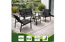 Zestaw mebli ogrodowych MORENO – stół + 2 krzesła + sofa