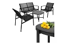 Zestaw mebli ogrodowych MORENO – stół + 2 krzesła + sofa