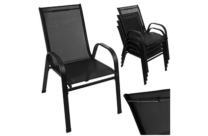 Zestaw krzeseł ogrodowych – 4 krzesła na taras, balkon, ogród