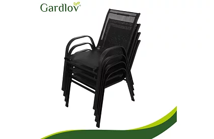 Zestaw krzeseł ogrodowych – 4 krzesła na taras, balkon, ogród