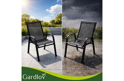 Zestaw krzeseł ogrodowych – 4 krzesła na taras, balkon, ogród