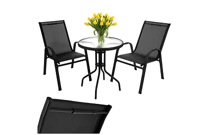 Zestaw mebli ogrodowych – stół + 2 krzesła