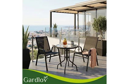 Zestaw mebli ogrodowych – stół + 2 krzesła