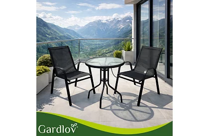 Zestaw mebli ogrodowych – stół + 2 krzesła