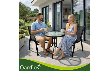 Zestaw mebli ogrodowych – stół + 2 krzesła