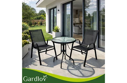 Zestaw mebli ogrodowych – stół + 2 krzesła