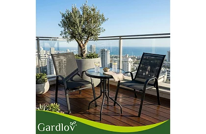 Zestaw mebli ogrodowych – stół + 2 krzesła