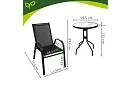 Zestaw mebli ogrodowych – stół + 2 krzesła