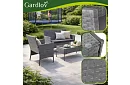 Zestaw mebli ogrodowych – stół, sofa, 2 krzesła – ciemnoszary