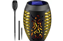 Zewnętrzna latarnia – solarna pochodnia z efektem migoczącego ognia