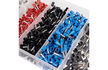 Szczypce zaciskowe do tulejek 0,25–10 mm2 + zestaw 1200 tulejek