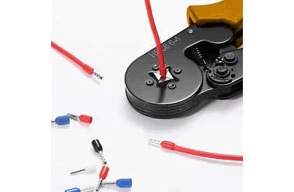 Szczypce zaciskowe do tulejek 0,25–10 mm2 + zestaw 1200 tulejek