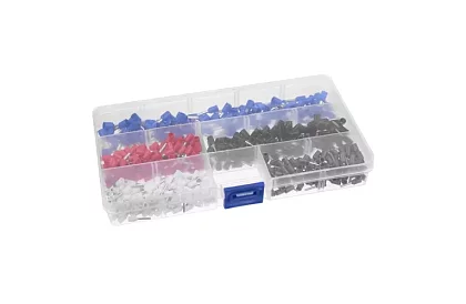 Klemy zaciskowe do tulejek 0,25–10 mm2 + 500 sztuk tulejek