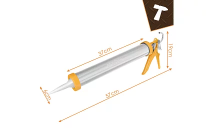 Pistolet do silikonu 600 ml + 5 dysz + 5 szpatułek