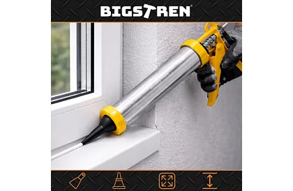 Pistolet do silikonu 600 ml + 5 dysz + 5 szpatułek