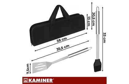 Narzędzia do grillowania ze stali nierdzewnej - 6-częściowy zestaw