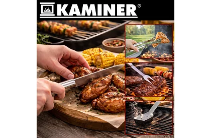 Narzędzia do grillowania ze stali nierdzewnej - 6-częściowy zestaw