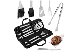 Narzędzia do grillowania ze stali nierdzewnej - 6-częściowy zestaw