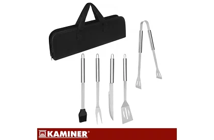 Narzędzia do grillowania ze stali nierdzewnej - 5-częściowy zestaw