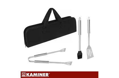 Narzędzia do grillowania ze stali nierdzewnej - 3-częściowy zestaw