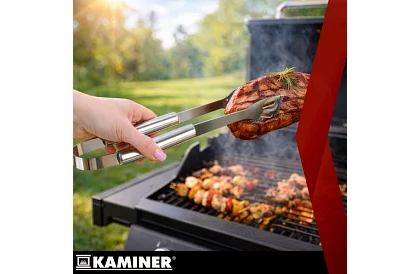 Narzędzia do grillowania ze stali nierdzewnej - 3-częściowy zestaw