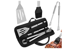 Narzędzia do grillowania ze stali nierdzewnej - 3-częściowy zestaw