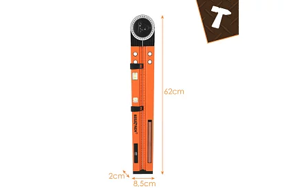 Regulowany kątomierz stolarski z poziomicą