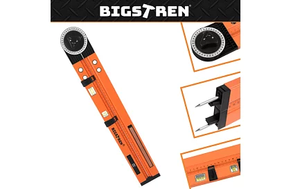 Regulowany kątomierz stolarski z poziomicą