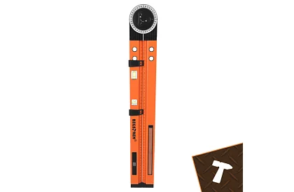 Regulowany kątomierz stolarski z poziomicą