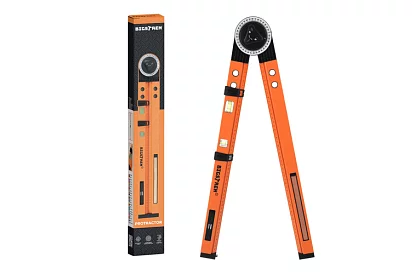 Regulowany kątomierz stolarski z poziomicą