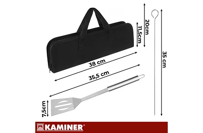 Narzędzia do grillowania ze stali nierdzewnej - 9-częściowy zestaw