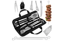 Narzędzia do grillowania ze stali nierdzewnej - 9-częściowy zestaw
