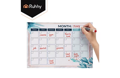 Magnetyczny planner na lodówkę 30 × 40 cm