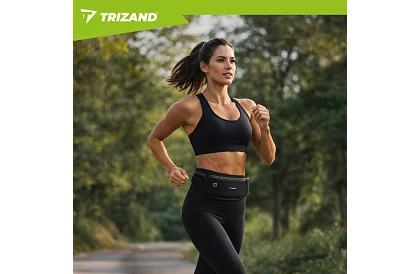 Biegowa sportowa nerka TRIZAND – czarna