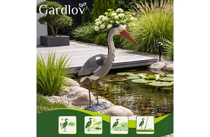 Dekoracje ogrodowe – czapla 66 cm