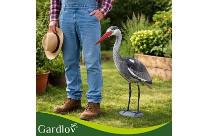 Dekoracje ogrodowe – czapla 66 cm