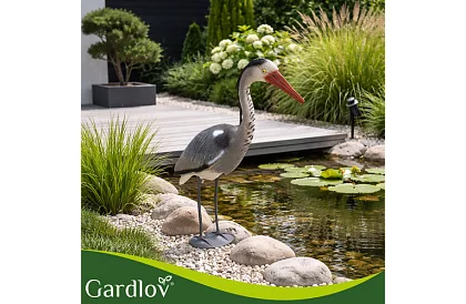 Dekoracje ogrodowe – czapla 66 cm