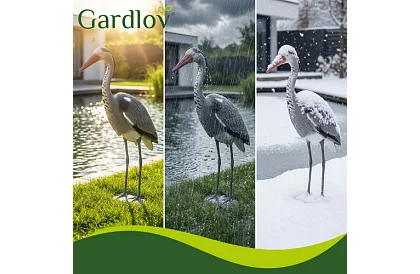 Dekoracje ogrodowe – czapla 66 cm