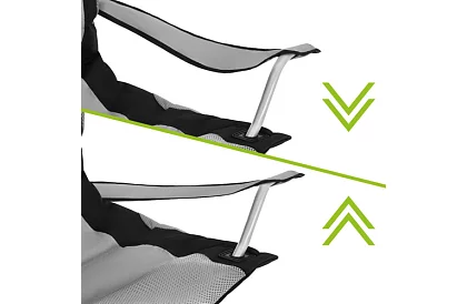 Składane krzesło wędkarskie z podłokietnikami - szaro-czarne